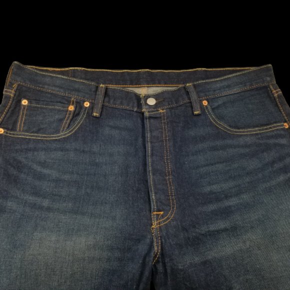 NWOT Levi 501 Jeans Straight Leg Button Fly Dark Wash Men's Size 40x30 - Picture 4 of 8